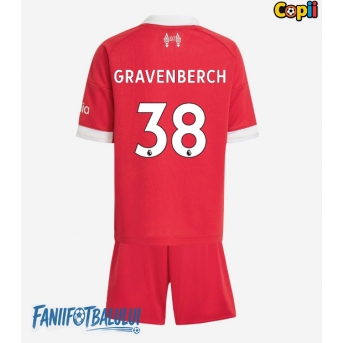 Liverpool Ryan Gravenberch #38 Echipament de Fotbal Replică 2025-26 Copii Acasa (+ Șorturi)